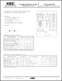 datasheet for B10A60VIC by Korea Electronics Co., Ltd.