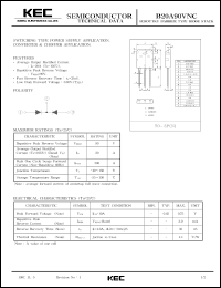 datasheet for B20A90VNC by Korea Electronics Co., Ltd.