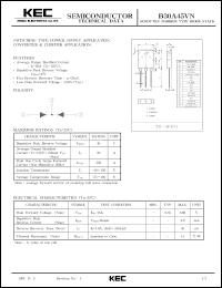 datasheet for B30A45VN by Korea Electronics Co., Ltd.
