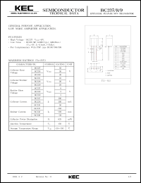 datasheet for BC237 by Korea Electronics Co., Ltd.