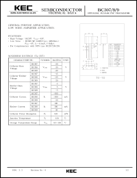 datasheet for BC307 by Korea Electronics Co., Ltd.
