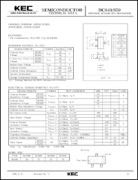 datasheet for BC849B by Korea Electronics Co., Ltd.