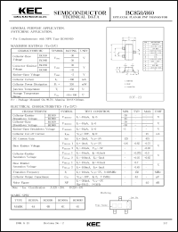 datasheet for BC860A by Korea Electronics Co., Ltd.