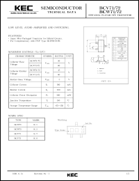 datasheet for BCW71 by Korea Electronics Co., Ltd.