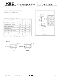datasheet for BCW29 by Korea Electronics Co., Ltd.