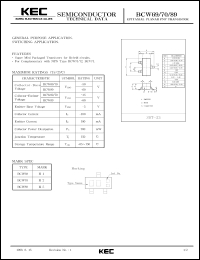 datasheet for BCW69 by Korea Electronics Co., Ltd.