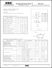 datasheet for BCX19 by Korea Electronics Co., Ltd.