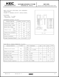 datasheet for BF420 by Korea Electronics Co., Ltd.