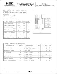 datasheet for BF421 by Korea Electronics Co., Ltd.