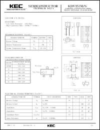 datasheet for KDV251M by Korea Electronics Co., Ltd.