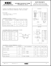 datasheet for KDV804DS by Korea Electronics Co., Ltd.