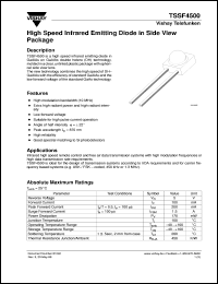 datasheet for TSSF4500 by Vishay Telefunken