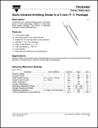 datasheet for TSUS4400 by Vishay Telefunken