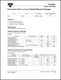 datasheet for TLUR4400 by Vishay Telefunken