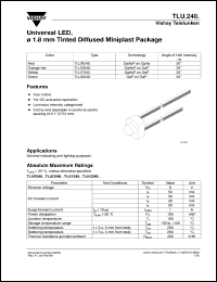 datasheet for TLUO2400 by Vishay Telefunken