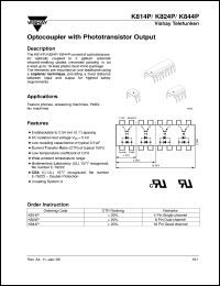 datasheet for K844P by Vishay Telefunken