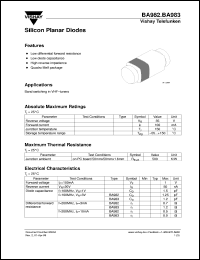 datasheet for BA982 by Vishay Telefunken