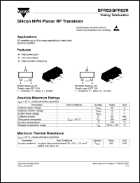 datasheet for BFR93R by Vishay Telefunken