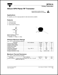 datasheet for BFR91A by Vishay Telefunken