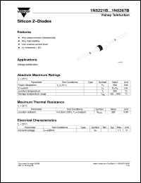 datasheet for 1N5256B by Vishay Telefunken