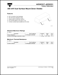 datasheet for AZ23C3V3 by Vishay Telefunken