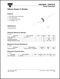 datasheet for 1N4744A by Vishay Telefunken