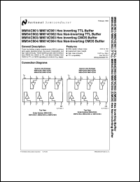 datasheet for MM54C901J/883 by 