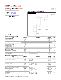 datasheet for 2SC5241 by Shindengen Electric Manufacturing Company Ltd.