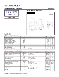 datasheet for 2SA1877 by Shindengen Electric Manufacturing Company Ltd.