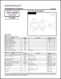 datasheet for 2SC4668 by Shindengen Electric Manufacturing Company Ltd.