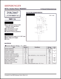 datasheet for 2SK2667 by Shindengen Electric Manufacturing Company Ltd.