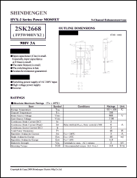 datasheet for 2SK2668 by Shindengen Electric Manufacturing Company Ltd.