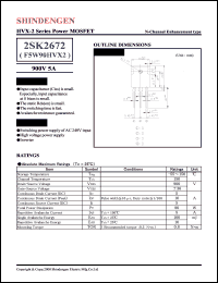 datasheet for 2SK2672 by Shindengen Electric Manufacturing Company Ltd.