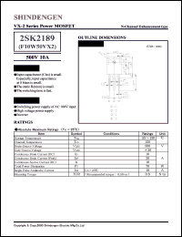 datasheet for 2SK2189 by Shindengen Electric Manufacturing Company Ltd.