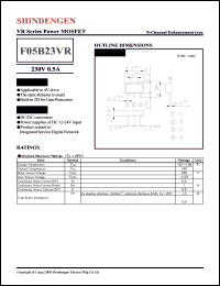 datasheet for F05B23VR by Shindengen Electric Manufacturing Company Ltd.