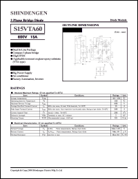 datasheet for S15VTA60 by Shindengen Electric Manufacturing Company Ltd.