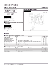 datasheet for S20VT60 by Shindengen Electric Manufacturing Company Ltd.