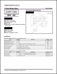 datasheet for S20VT80 by Shindengen Electric Manufacturing Company Ltd.