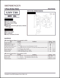 datasheet for S30VT80 by Shindengen Electric Manufacturing Company Ltd.