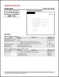 datasheet for S15WB20 by Shindengen Electric Manufacturing Company Ltd.