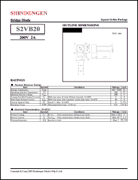 datasheet for S2VB20 by Shindengen Electric Manufacturing Company Ltd.