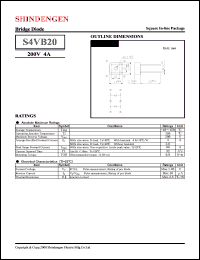 datasheet for S4VB20 by Shindengen Electric Manufacturing Company Ltd.