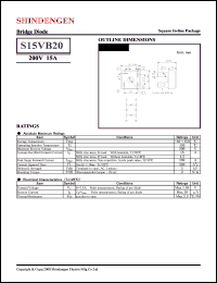 datasheet for S15VB20 by Shindengen Electric Manufacturing Company Ltd.