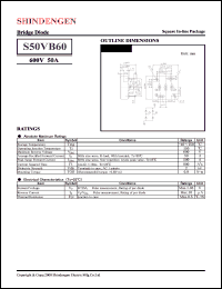 datasheet for S50VB60 by Shindengen Electric Manufacturing Company Ltd.