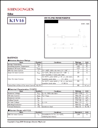 datasheet for K1V16 by Shindengen Electric Manufacturing Company Ltd.