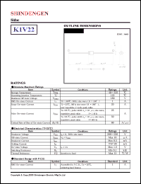 datasheet for K1V22 by Shindengen Electric Manufacturing Company Ltd.
