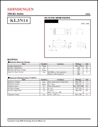 datasheet for KL3N14 by Shindengen Electric Manufacturing Company Ltd.