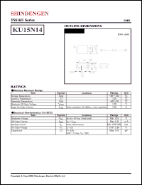 datasheet for KU15N14 by Shindengen Electric Manufacturing Company Ltd.