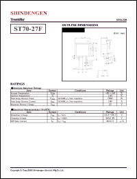 datasheet for ST70-27F by Shindengen Electric Manufacturing Company Ltd.