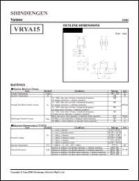 datasheet for VRYA15 by Shindengen Electric Manufacturing Company Ltd.
